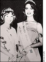 Anita Cobby (right) winning beauty pageant