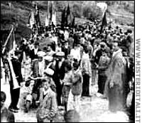 Villagers gather for the celebration