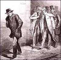 Man walking alone draws suspicious eyes