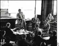 Lindberg on the stand, testifying