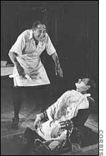 Sweeney Todd & victim from a play