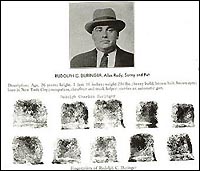 Rudolph Duringer, mugshot & prints