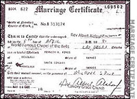 The marriage certificate