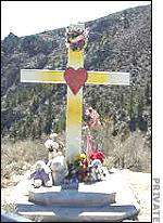 Cross erected for Krystal