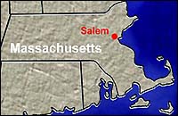 Map of Massachusetts with Salem marked (AP)