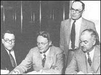 Left to right: Elmer L. Irey, George E. Q. Johnson, Frank J. Wilson, and Arthur P. Madden