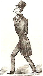 Drawing of Dr. George Parkman walking
