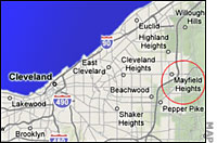 Mayfield Heights, Oh.,where Kathryn was staying with her father.