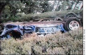 The truck after the crash