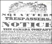 Official warning issued by landowners against squatting (PAO)