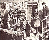 Police constables conducting a sanitary inspection