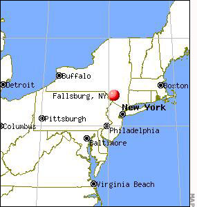 Map of New York State with Fallsurg Locator