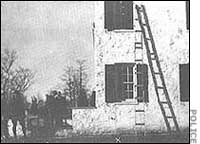 Ladder at the nursery window