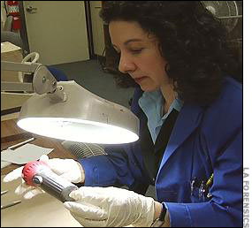 Duke Examines Flashlight