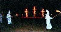 A KKK ceremony in the rural South