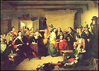 Painting of the examination of a witch
