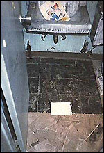 Searchers removed tiles to look for tunnels