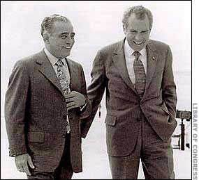 Bebe Rebozo (left) & President Nixon