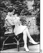 Mrs. Lindberg and baby, happier times