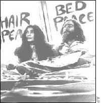 Yoko Ono and John Lennon in bed in 1969 