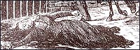 Elizabeth Stride, lying dead in Dutfield's Yard