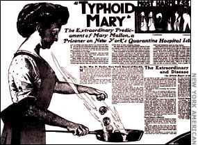 Newspaper spread on Typhoid Mary