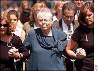 Mother leaves memorial service